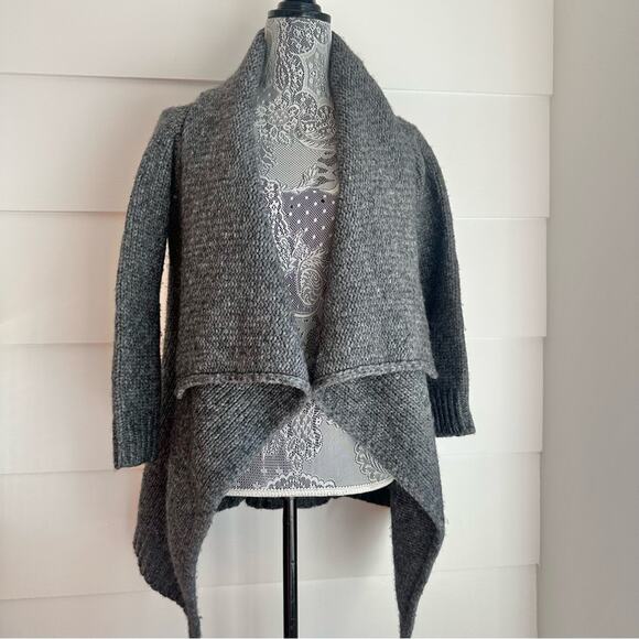 Love Moschino Grey Shawl Cardigan Sweater size US4 - Picture 3 of 12